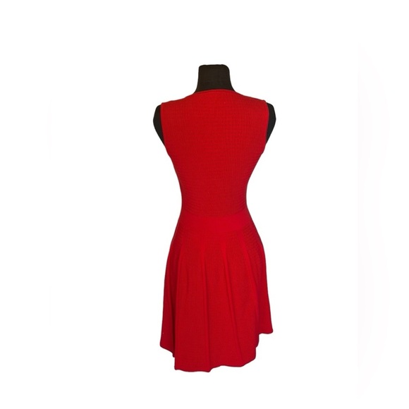 Saks Fith Avenue A line  Sleeves Red Dress | Size Small - Picture 3 of 5